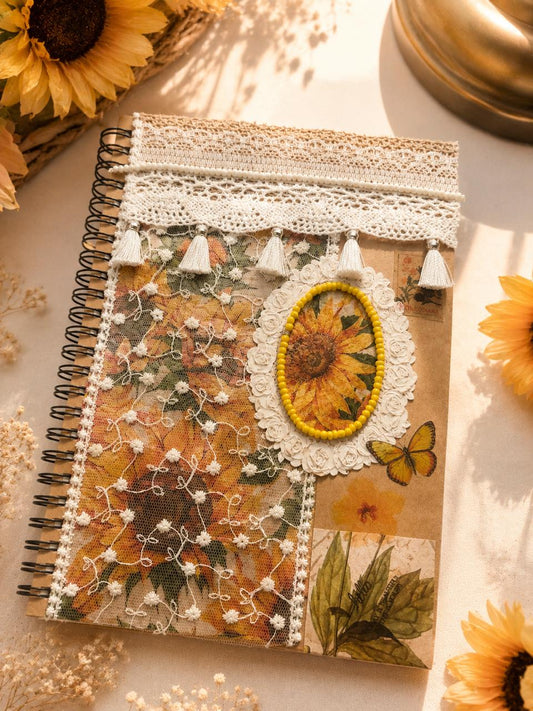 Back in Stock !! Handcrafted Bookmark & Journal - Gifting Set - Yellow