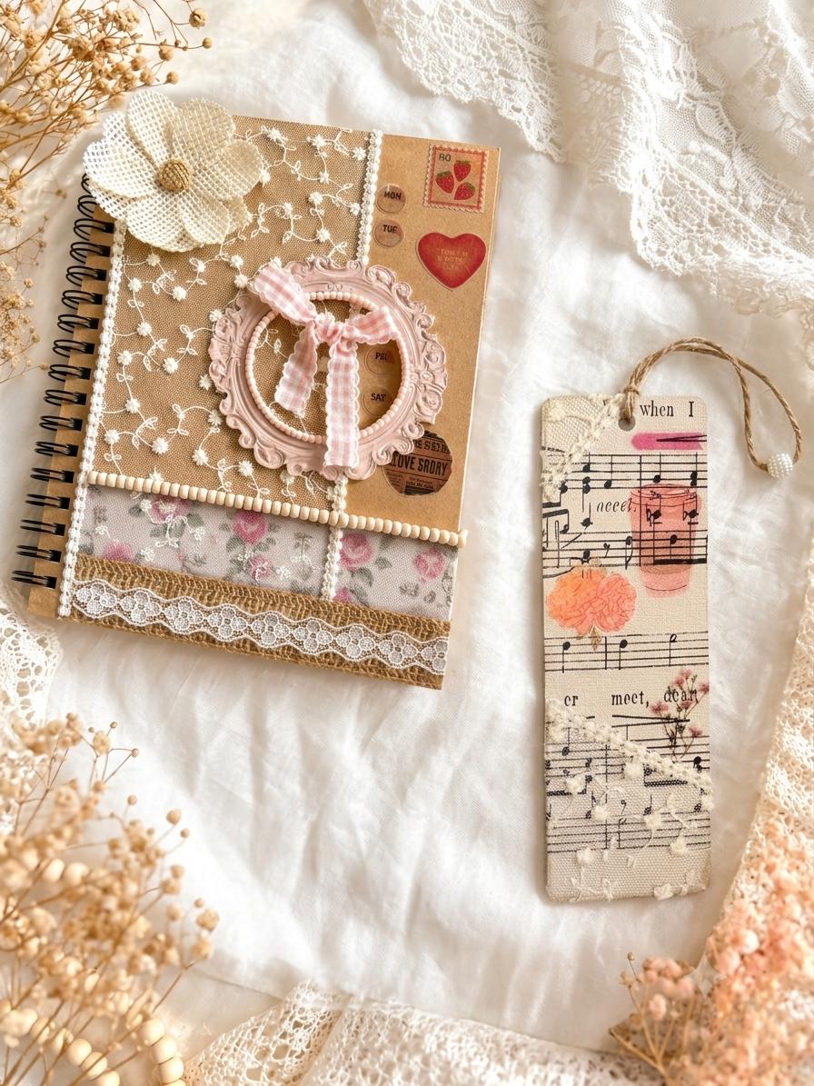 Back in Stock !! Handcrafted Bookmark & Journal -Gifting Set