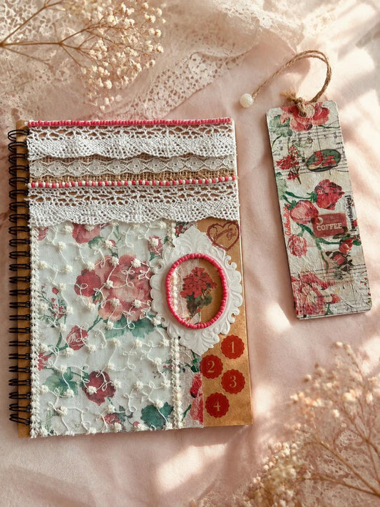 Handcrafted bookmark & Journal Set